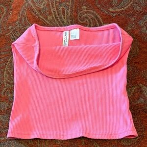 H&M Pink Ribbed Tube Top